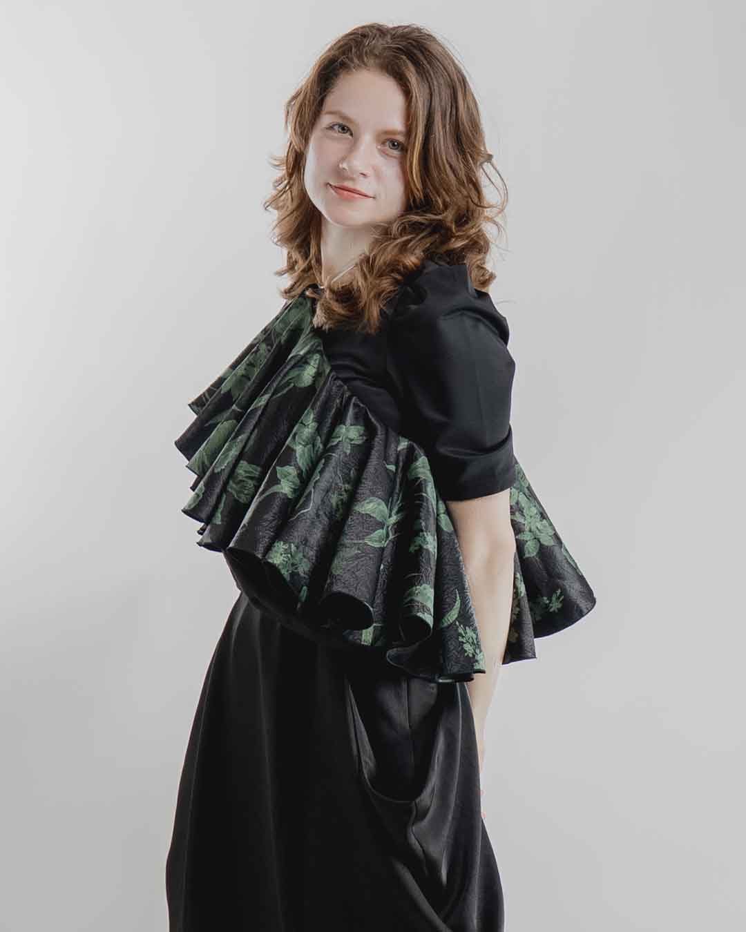 Drape Dress Tote Emerald Ivy