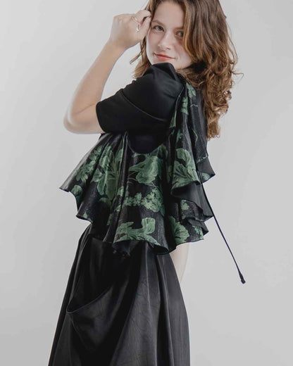 Drape Dress Tote Emerald Ivy