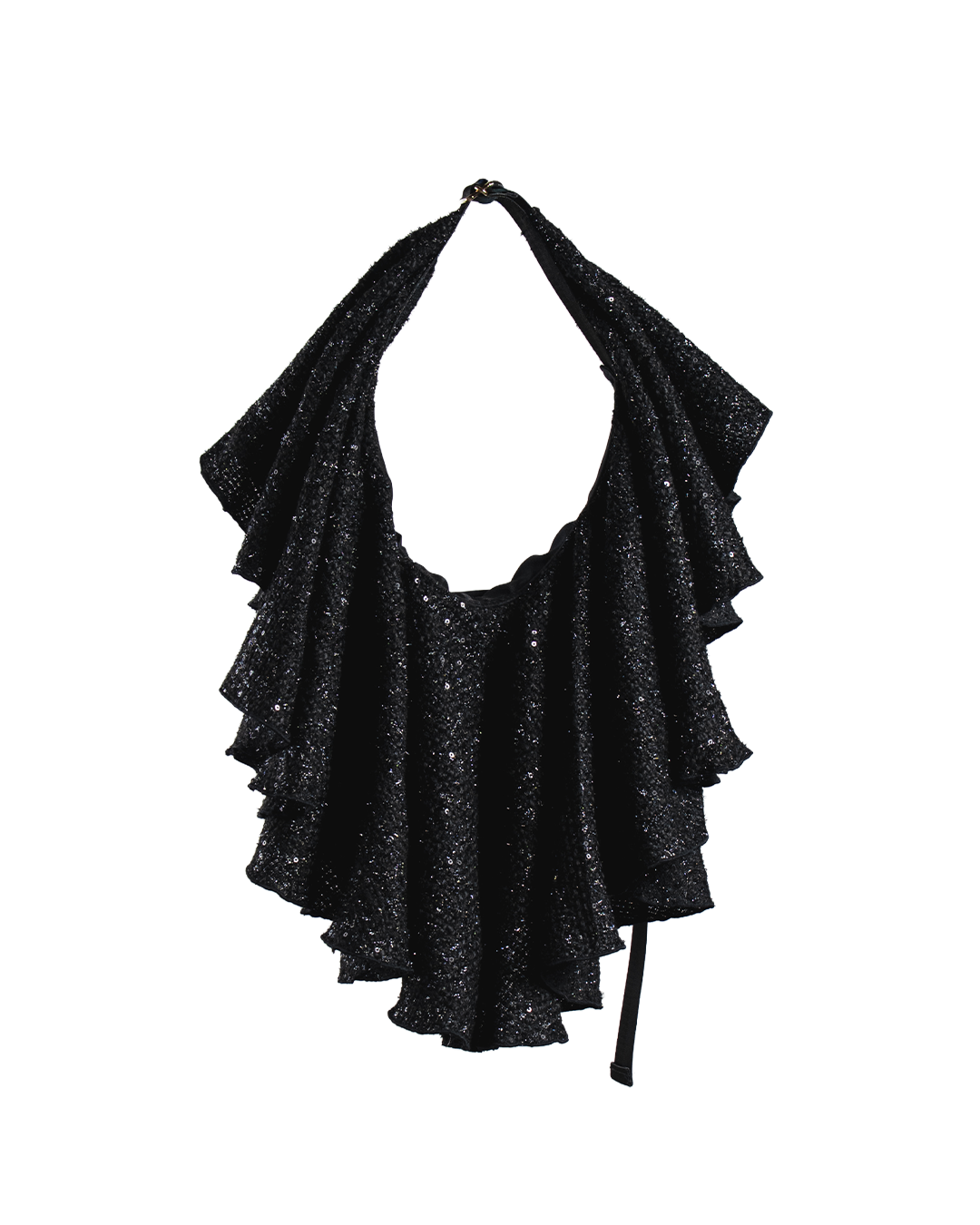 Drape Dress Tote Tweed Black R