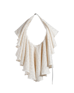Drape Dress Tote Tweed White